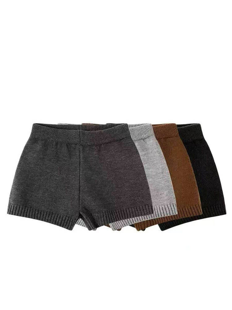 Men's Loose-Fit Casual Solid-Color Knit Shorts