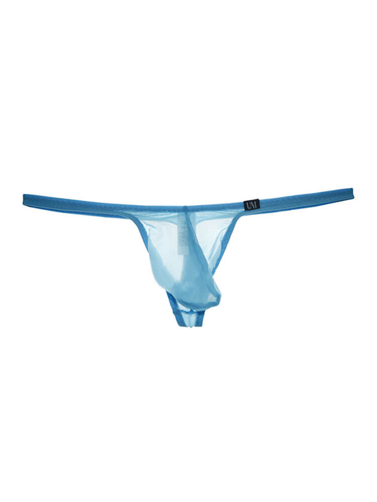 Men's Sheer Mesh Low-Rise U-Pouch Thong