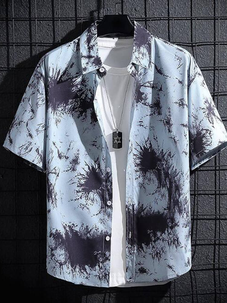 Men's Hawaiian Beach Loose Short-sleeved Shirt