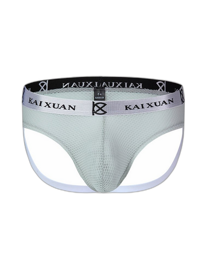 3 Pack Men's Mesh Thong with Stretch & Breathable 3D Support Pouch