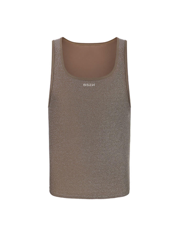 Men's Sexy Glittery Disco Tank Top Briefs Set