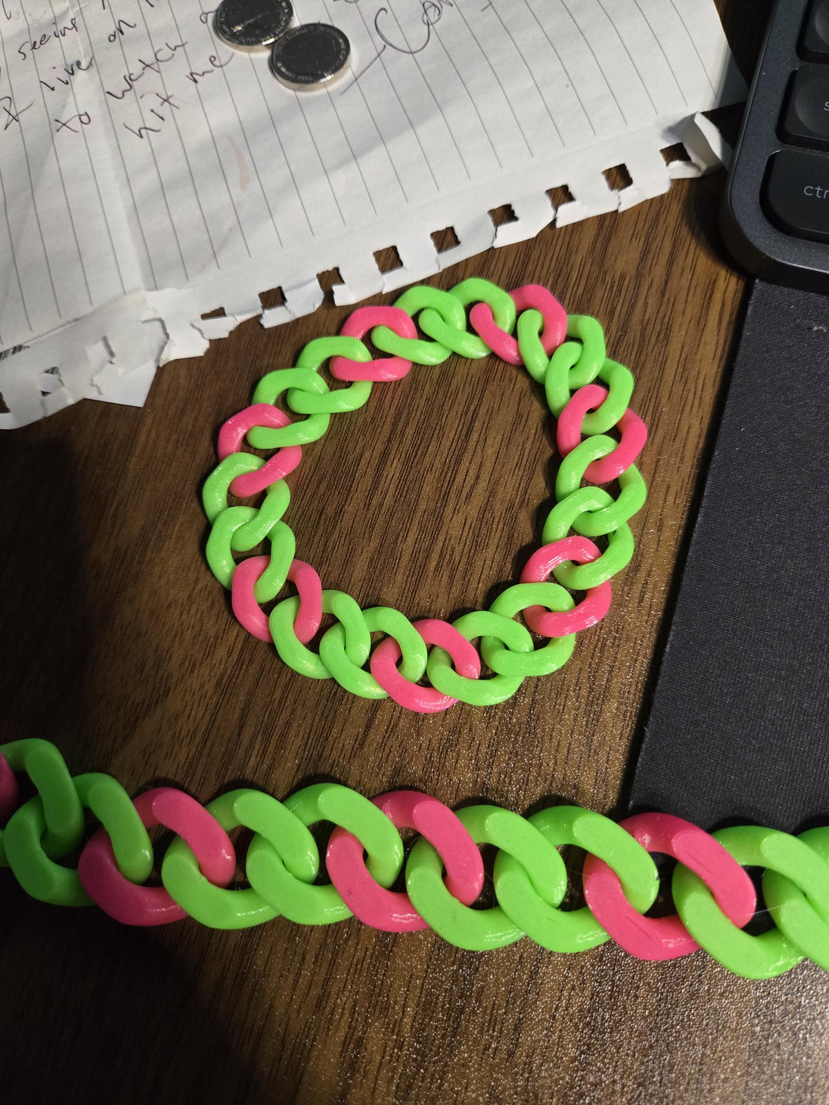 3D Printed Cuban Chain Bracelet – Colorful, Customizable, Durable & Stylish