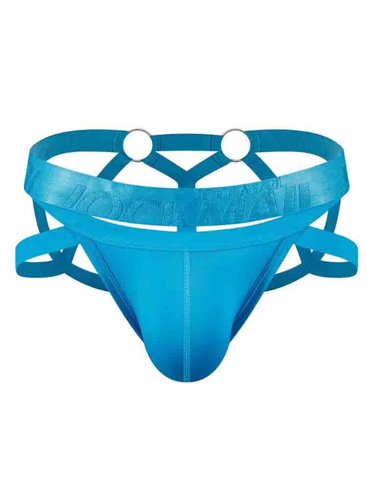 Men's Cutout Bondage Metal Ring Thong