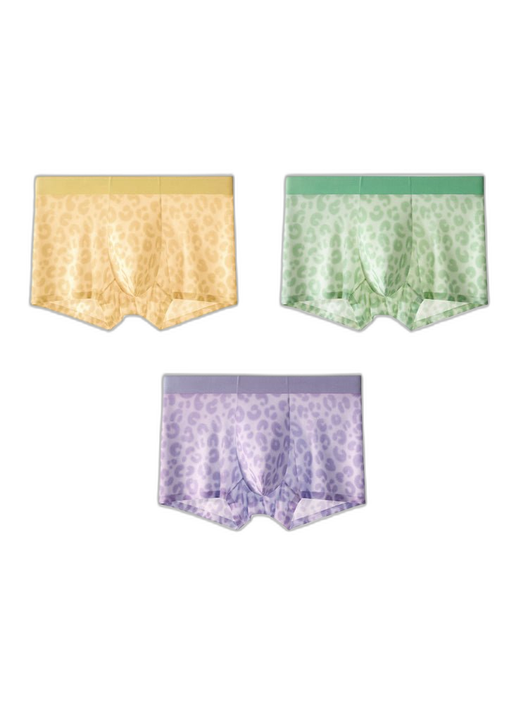 3 Pack Men's Ultra-Thin Ice Silk Trunks