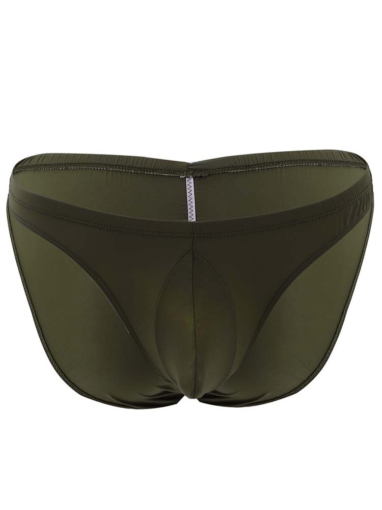 Men's Solid Color Translucent Low Rise Briefs