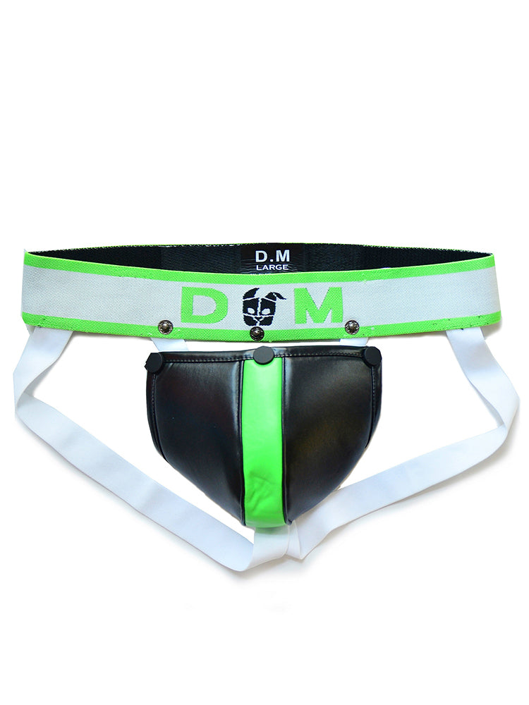 D.M Detachable Button Leather Jockstrap