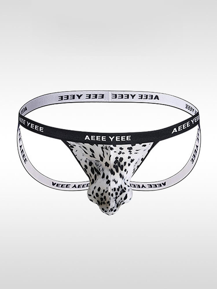 Men's Sexy Leopard Print Low-Rise Jockstrap