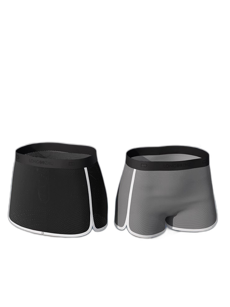 Men's  Button Casual U-Shaped Roman Skirt Dual-Purpose Arrow Pants Underwear