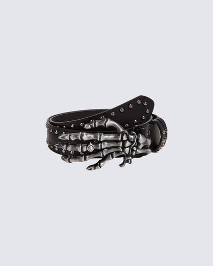 New Skeleton Hand Studded Belt