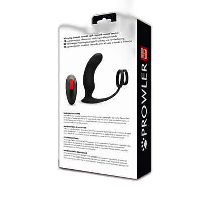 Prowler RED Prostate Plus Remote Control Vibrating Prostate Massager & Cock Ring Black
