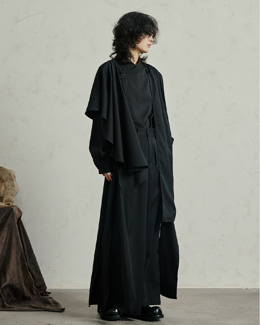 Avant-Garde Wide-Leg High Waist Trousers