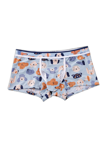 3 Pack Men's Ice Silk Trunks with Separated Pouch Design