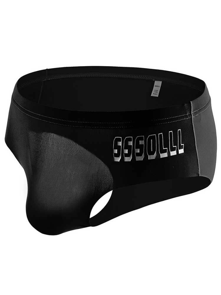 Men's High Seamless Semi-Sheer Low Waist Fit Briefs