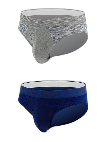 2 Pack Men's Breathable Spell Color Butt Lifting Briefs