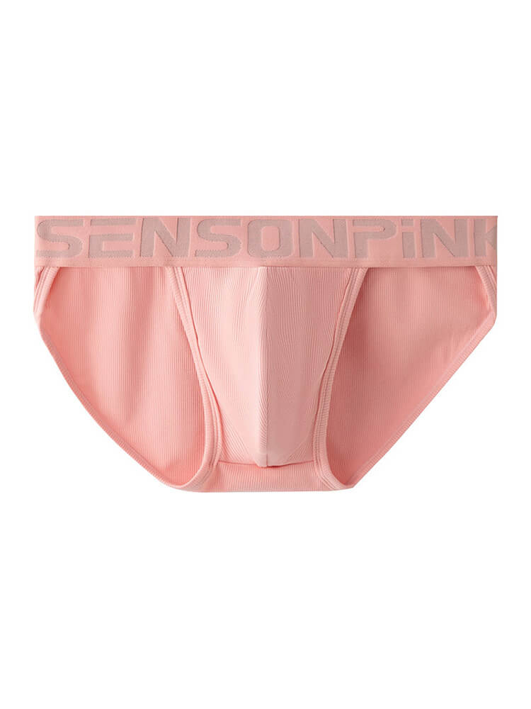 Men's Lettered Belt High-Cut Modal Ribbed Briefs