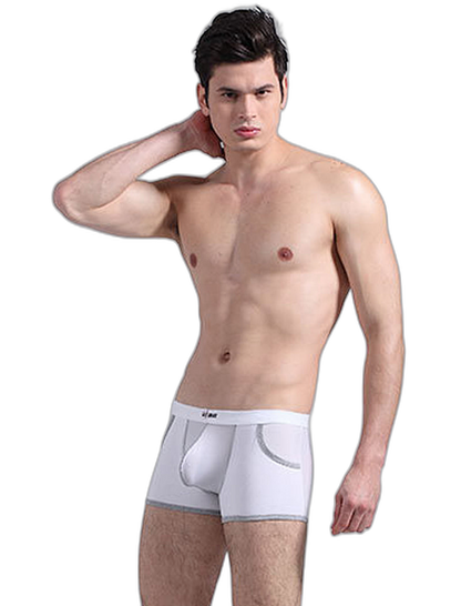 3 Pack Men's Long Leg Boxer Briefs Made of Ultra-Thin Ice Silk with Anti-Wear Elastic