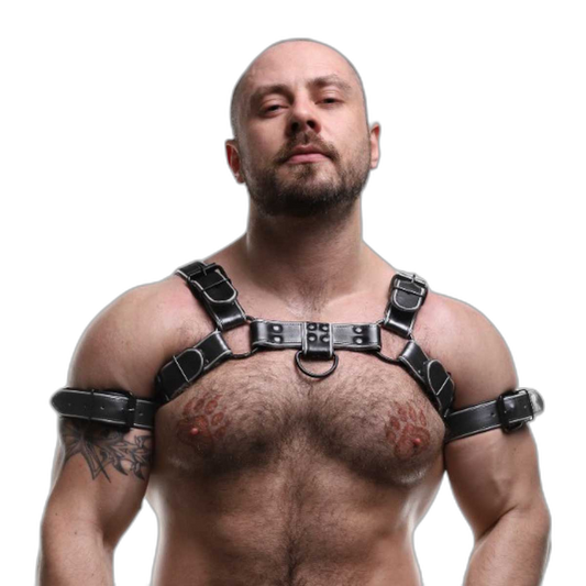 ruff GEAR Leather Bulldog Reflector Harness