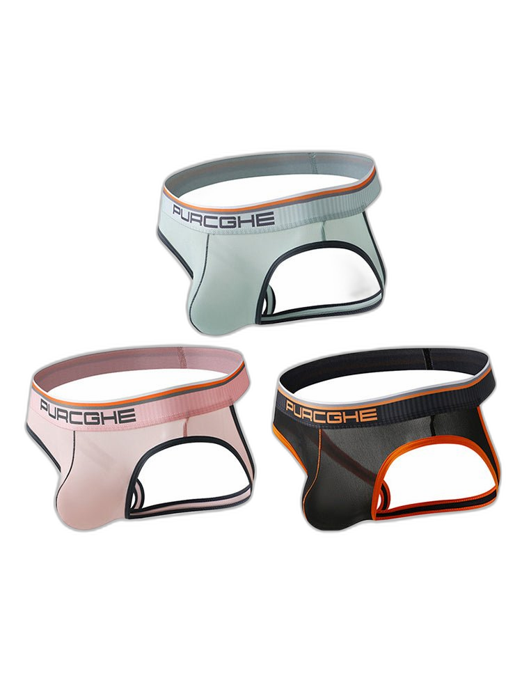 3 Pack Men's Low-Rise Ice Silk Jockstrap
