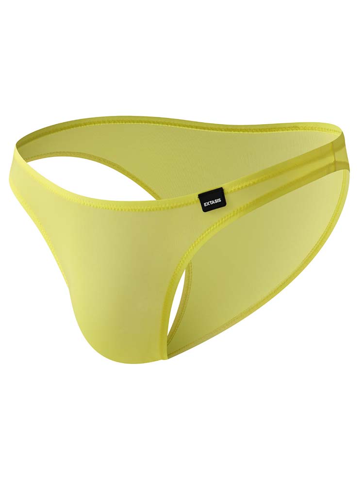 Men's Solid Color Thin Sheer Tight Briefs