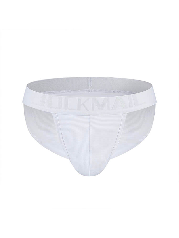 Men's Solid Color U-Convex Pouch High-Cut Briefs