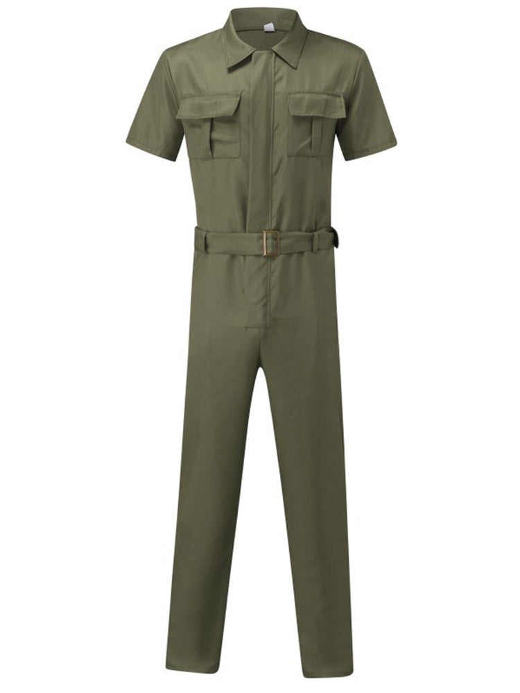 Men's Work Jumpsuit Casual One-piece Set