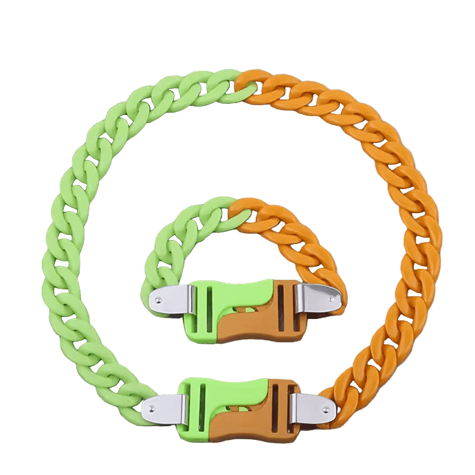 Acrylic Chain Green/Yellow - The Pup Play Hub