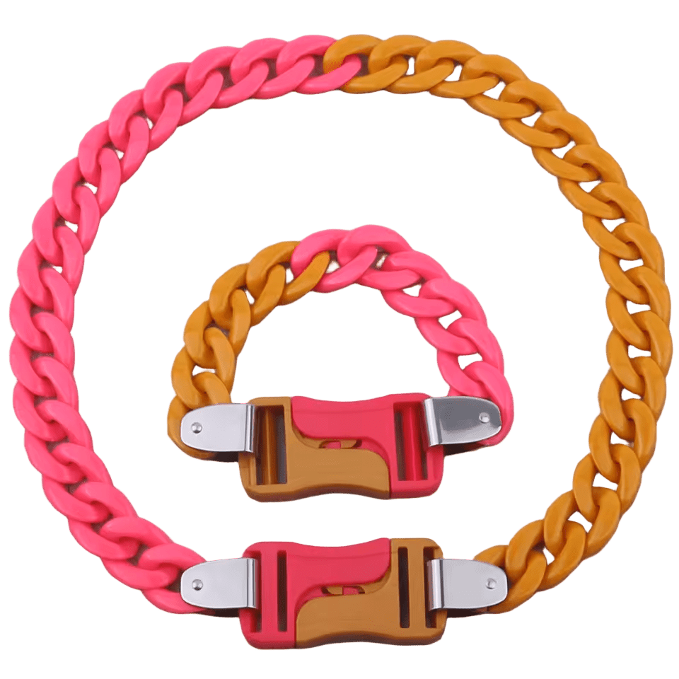 Acrylic Chain Orange/Yellow - The Pup Play Hub