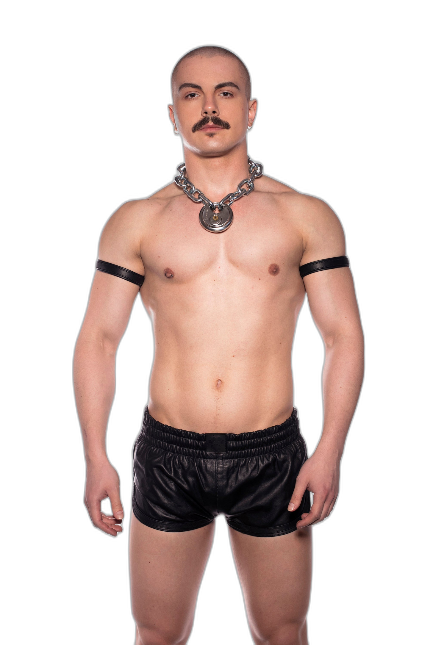 Prowler RED Leather Sports Shorts Black
