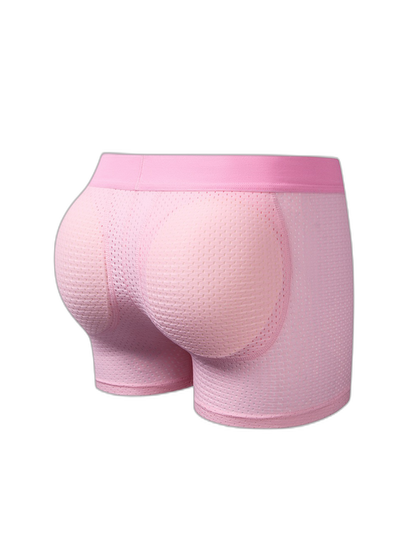 Sponge Cushion Mesh Buttock Boxer Briefs