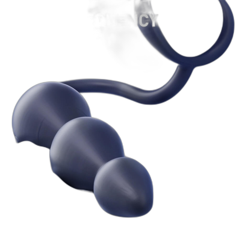 Orbit - Silicone Vibrating Anal Beads with Cock Rings