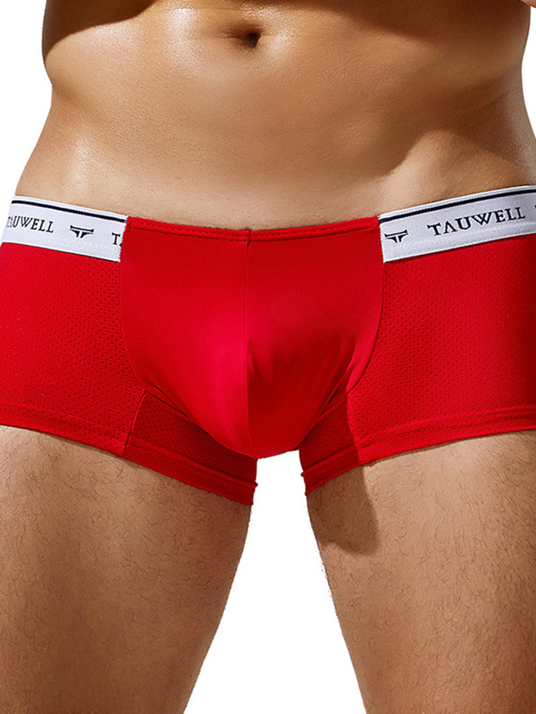 2 Pack Men's Sexy Comfortable Breathable Solid Color Trunks
