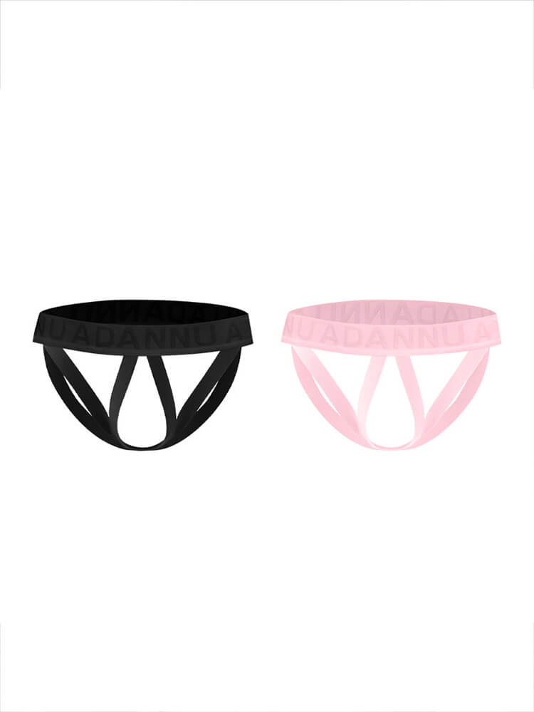 Men's Sexy Cut-Out High-Stretch Solid-Color Thong