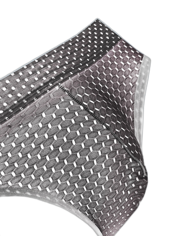 3 Pack Men's Breathable Mesh Ice Silk Sexy Stretch Fit Jockstrap