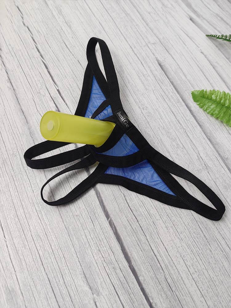 Men's Front-Opening Mesh See-Through Jockstrap