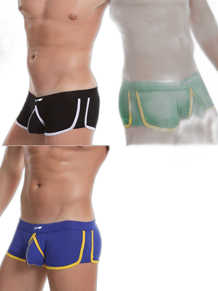 3 Pack Men's Modal U-convex Large Pouch Breathable Trunks