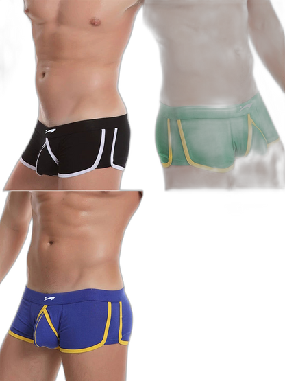 3 Pack Men's Modal U-convex Large Pouch Breathable Trunks
