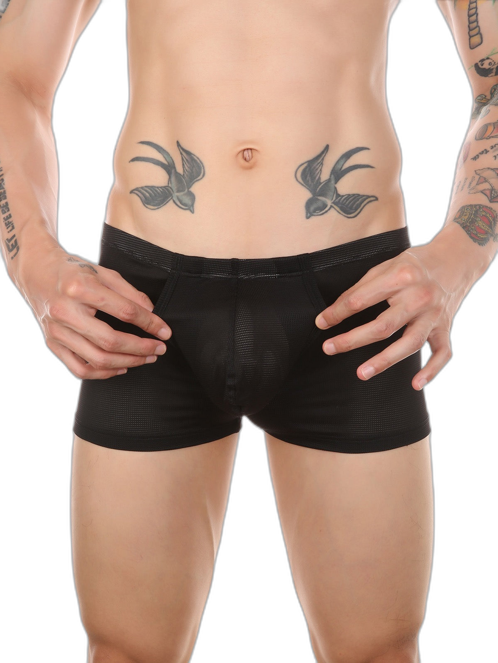 Men's Big Pouch U-convex Trunks with Fly