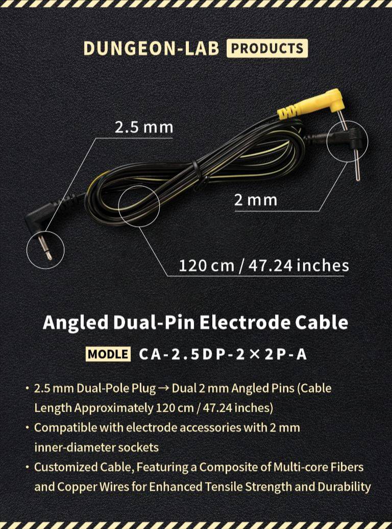 Dungeon Labs Right Angled 2.5mm Jack to 2mm Electro Cable