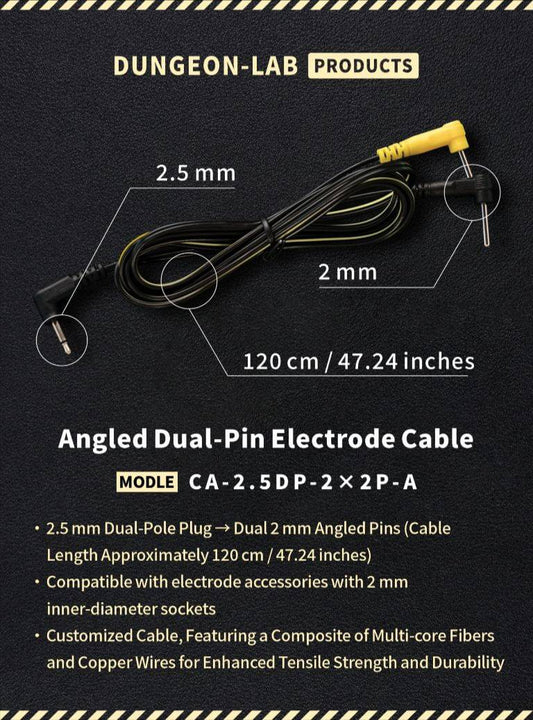 Dungeon Labs Right Angled 2.5mm Jack to 2mm Electro Cable