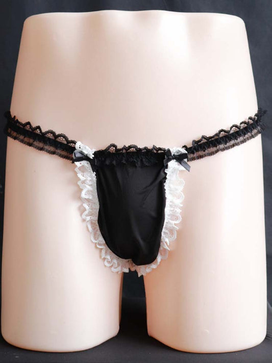 Men's Low-Rise Sexy Lace Trim Jockstrap