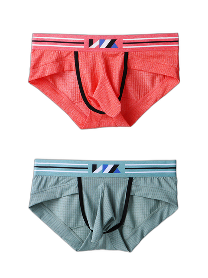 2 Pack Soft Separated Pouch Mens Briefs