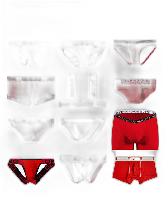 Men's Supportive Fit Sexy Low-Rise Comfy Waistband Stretch Fit Shoulder Straps & Underwear