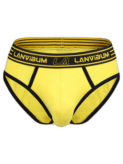 Men’s Spliced Color Pouch Briefs