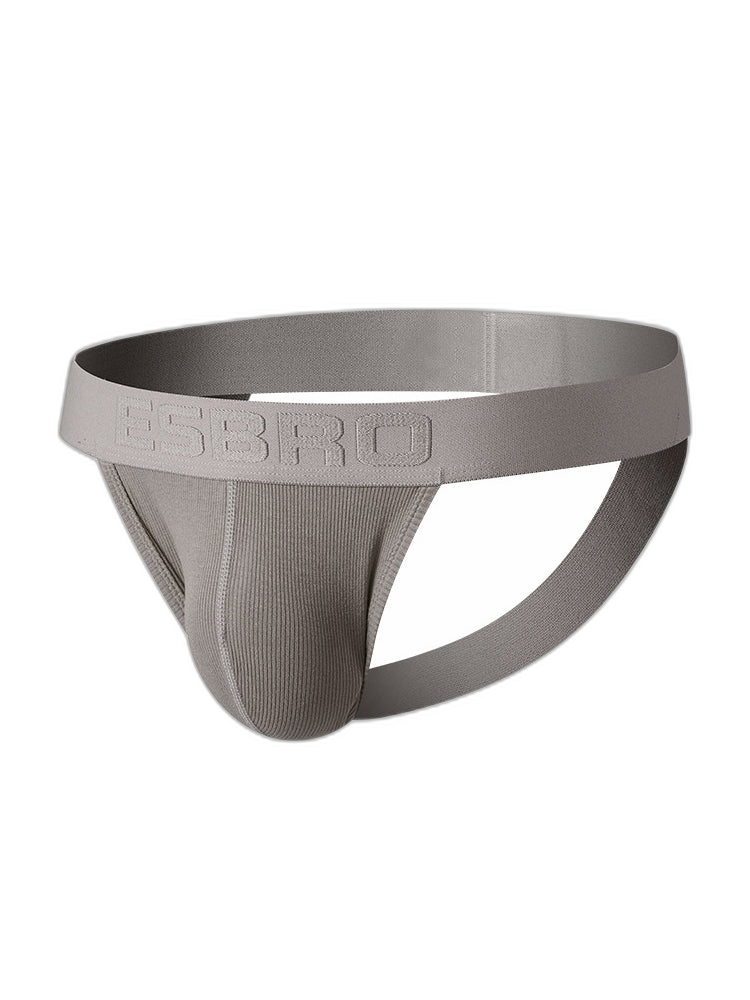 2 Pack Men's Ribbed U-Pouch Sexy Jockstrap