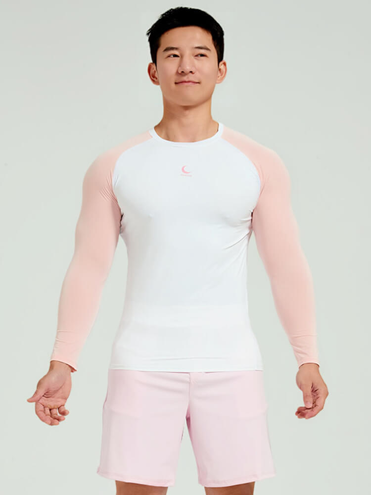 Men's Slim Color-Blocked Top Shorts 2-Piece Set