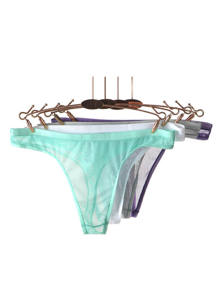 Men's Sexy Ultra-Thin Mesh Transparent Thong
