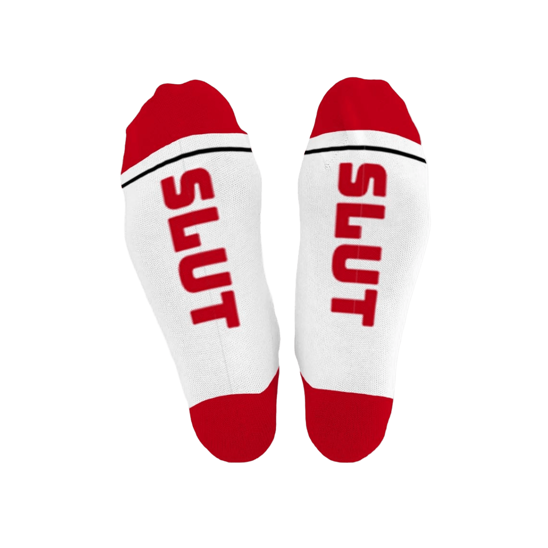 SLUT Cotton Crew Socks Mid Length