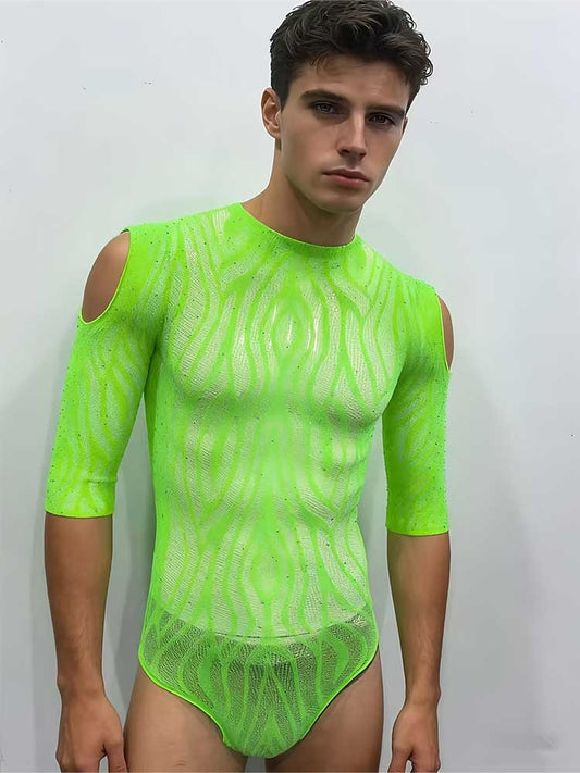 Sexy Mesh See-Through Hollowed-Out Bodysuit