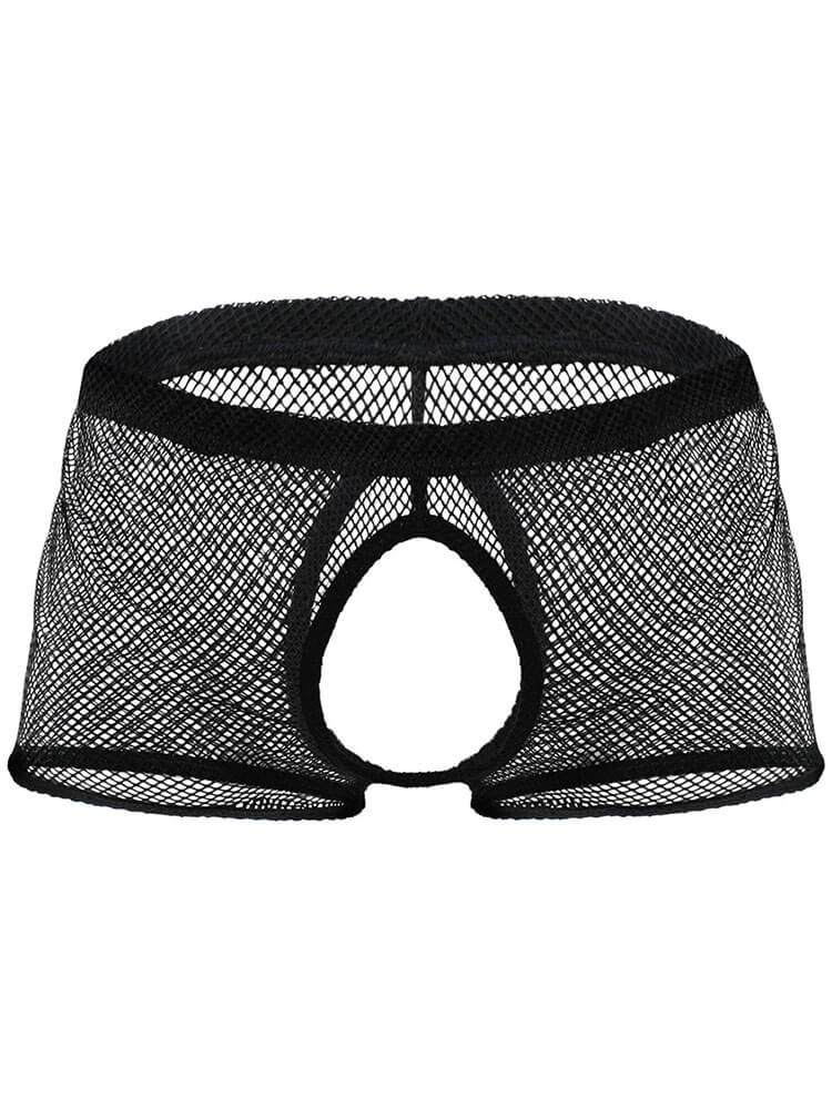 Men's Sexy Mesh Crotchless Boxer Briefs