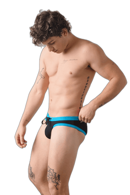 SURGE Contrast Swim Briefs - Black